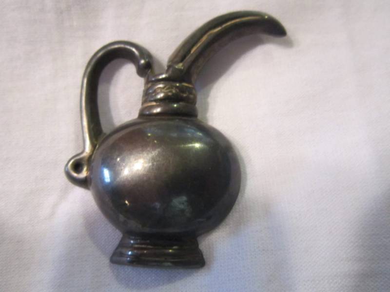 Riesige Taxco Sterling Brosche, Krug, 2 1/2" Von 2"... Silber Mexico, Vintage Brosche von diddle47