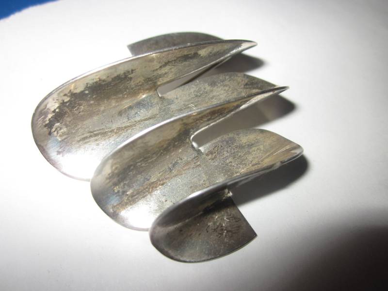 Sale Sterling Pin Mexiko Modernistisch T C 103 Taxco Ungewöhnlichste Brosche Groß von diddle47