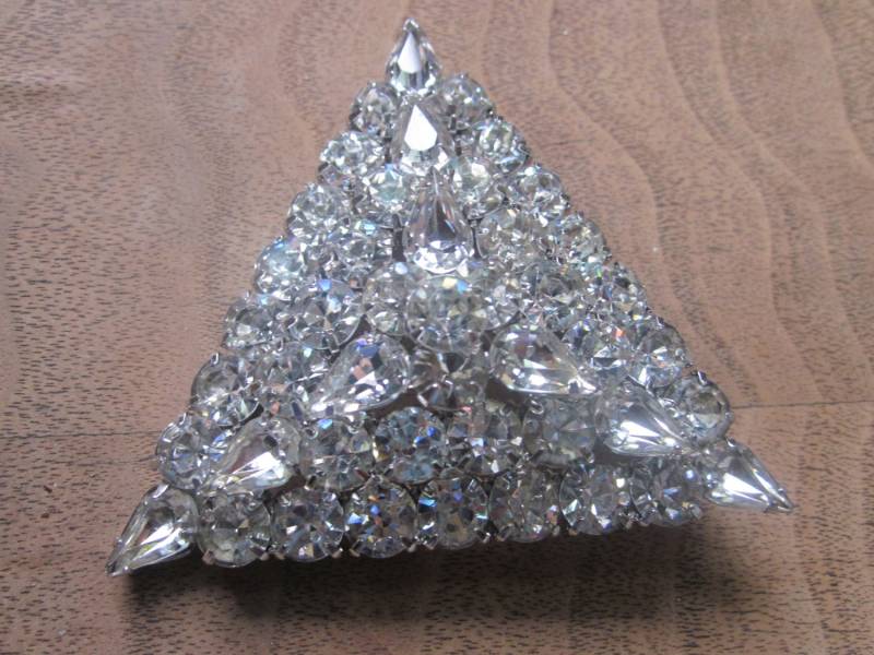 Strass Brosche 3 1/4 Zoll Massiv Stein von diddle47