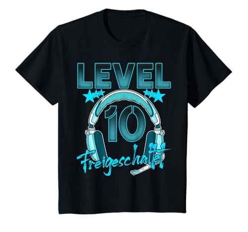Level 10 Jahre Geburtstag Junge Mädchen 2015 Gamer T-Shirt von die coolsten & besten Geburtstagsshirt für Kinder