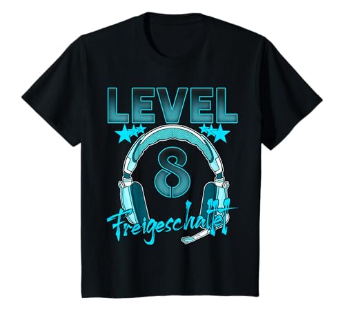 Level 8 Jahre Geburtstag Junge Mädchen 2017 Gamer T-Shirt von die coolsten & besten Geburtstagsshirt für Kinder