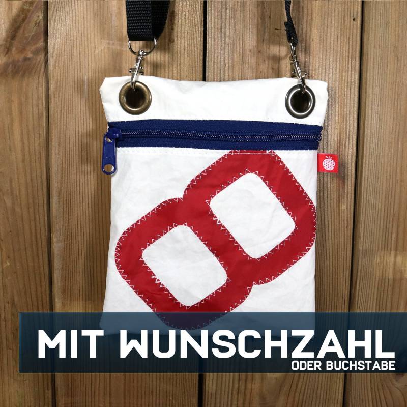 Lütte - Personalisierte Umhängetasche Handytasche Aus Segel Lütte - Personalisierte Umhängetasche Handytasche Aus Segel von dieKunterbunten