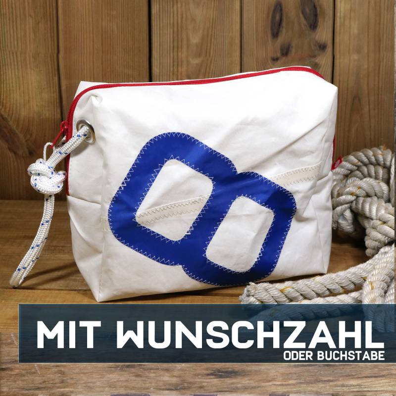 Personalisierter Kulturbeutel Segel Recycling Ahoi Xl Aus Segeltuch Personalisierter Kulturbeutel Segel Recycling Ahoi Xl Aus Segeltuch von dieKunterbunten
