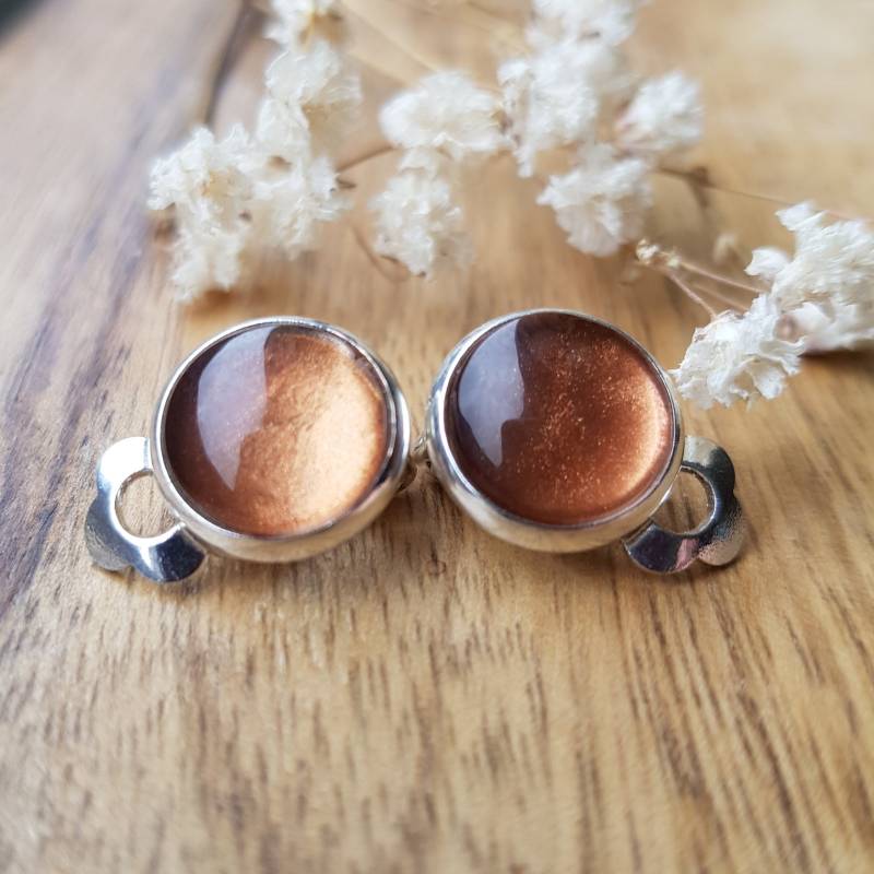 Gold Braune Ohrstecker Hellbraun Ohrringe Bronze Schmuck Goldbraun Basic Sepia Sterling 925Er Silber Ohrhänger Herbstfarbe von dieSchmuckkiste