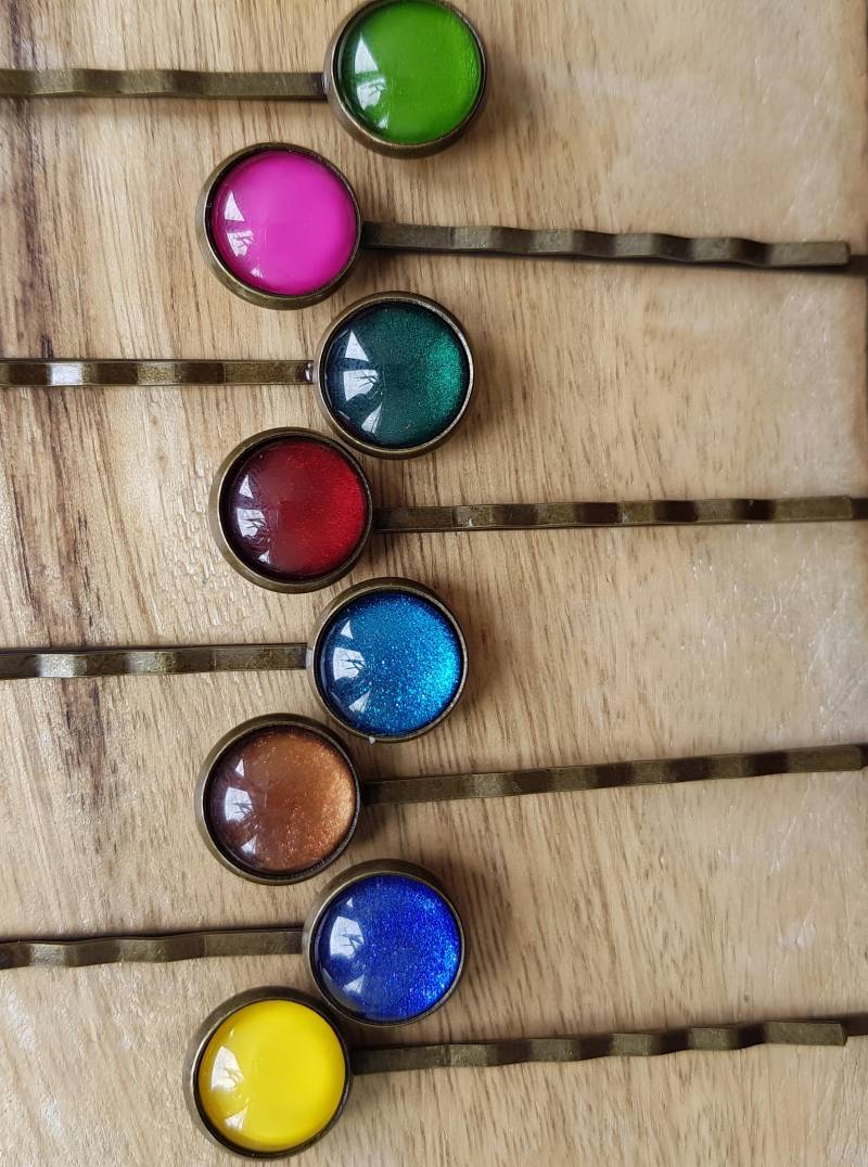 Rot Bobbypins Haarspangen Blau Viele Farben Haarklemmen Grün Braun Als Paar von dieSchmuckkiste