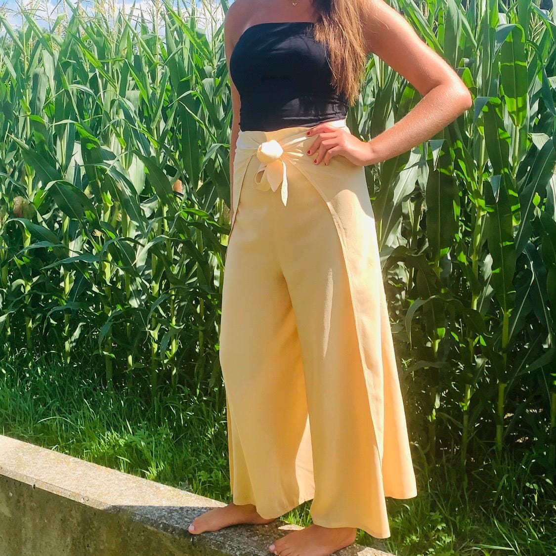 Wickelhose Mit Stil, Pareohose, Yogahose Offenem Bein, Sommerhose Wickelhose Mit Stil, Pareohose, Yogahose Offenem Bein, Sommerhose von dieSeidenkoenigin