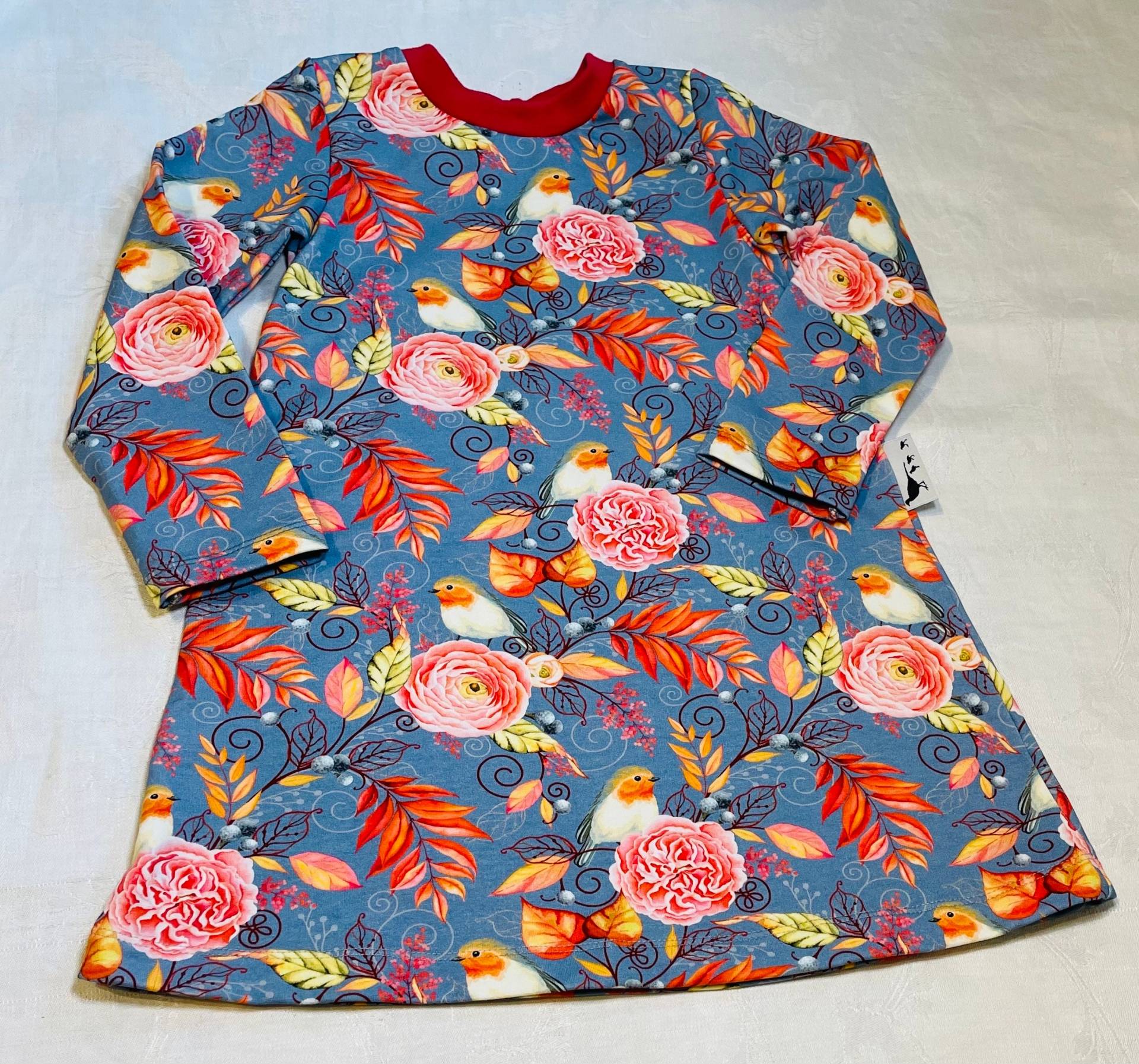 Kinderkleid in A-Linie Rotkehlchen Kinderkleid in A-Linie Rotkehlchen von diekleinefasanerie