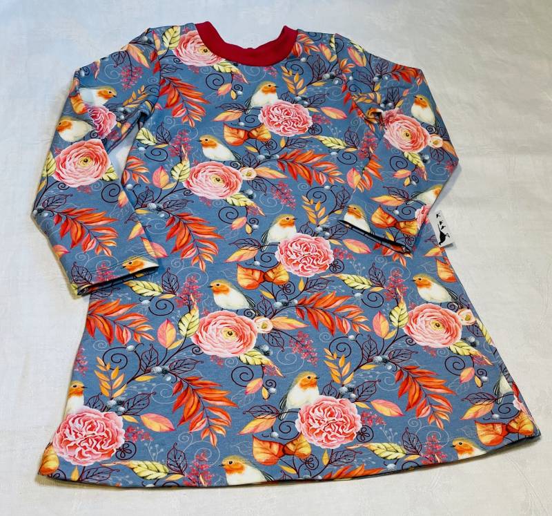 Kinderkleid in A-Linie Rotkehlchen Kinderkleid in A-Linie Rotkehlchen von diekleinefasanerie