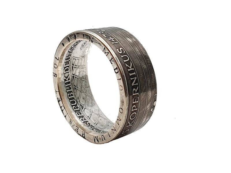 Münzring Aus 5 Dm Münze Kopernikus Personalisierbar von dieringmacher