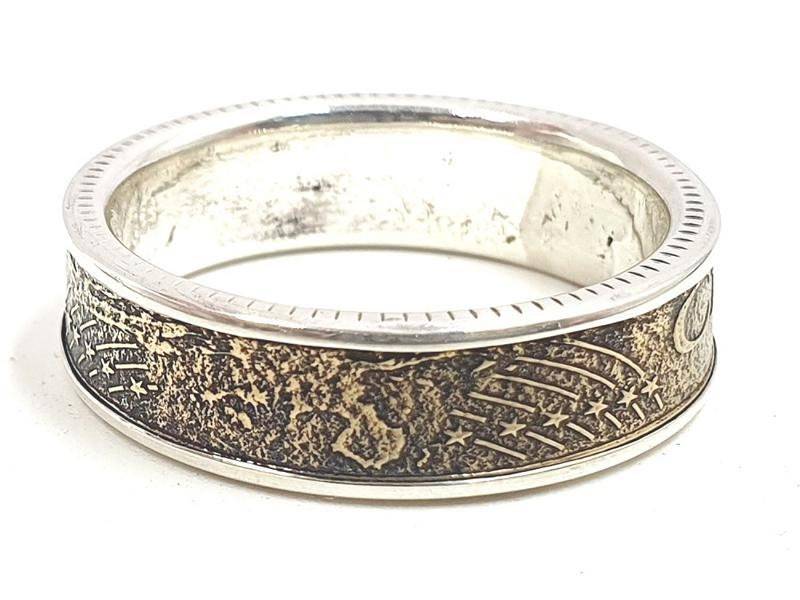 Münzring Aus 50 Cent Münze Kombiniert Mit Silber Personalisierbar von dieringmacher