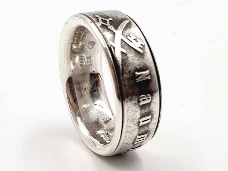 Münzring Stadtring Silber Motiv Naumburg Saale Personalisierte Gravur von dieringmacher