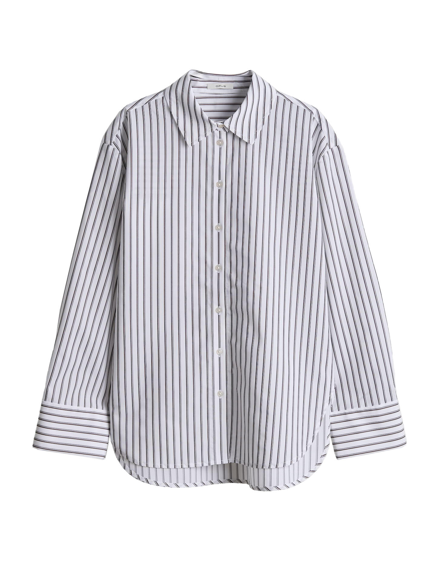 Opus - Hemdbluse im Loose Fit - Fapo schwarz/weiß - Gr. - 40 von Opus