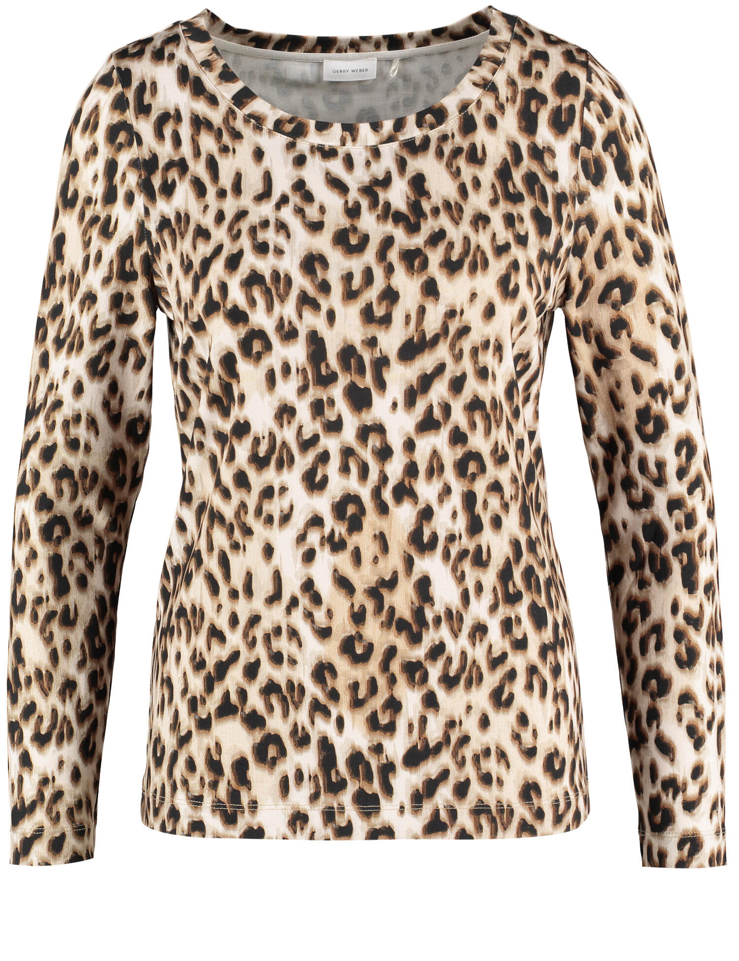 GERRY WEBER Collection - T-Shirt 1/1 Arm sesame/camel/schwarz leo druck - Gr. - 40 von GERRY WEBER Collection