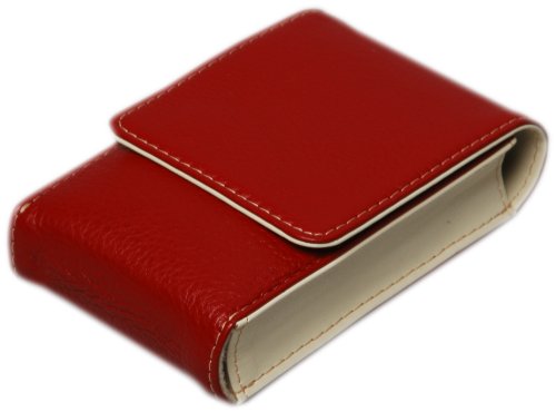 digiETUI Leder rot Sony WX 220 von antonKUNZE