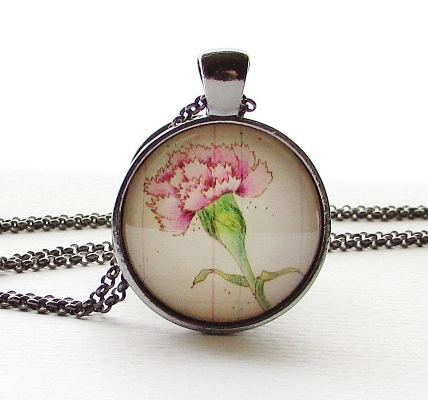 Januar Geburtsmonat Blumen Nelke Floral Art Anhänger Januar Geburtsmonat Blumen Nelke Floral Art Anhänger von digiliodesigns