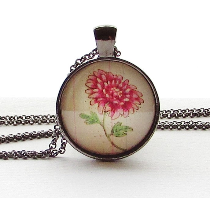 November Geburtsmonat Blumen Chrysantheme Halskette November Geburtsmonat Blumen Chrysantheme Halskette von digiliodesigns