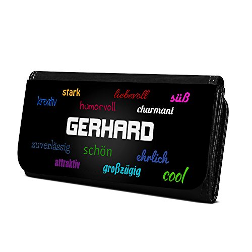 Geldbörse mit Namen Gerhard - Design Positive Eigenschaften - Brieftasche, Geldbeutel, Portemonnaie, personalisiert für Damen und Herren von digital print
