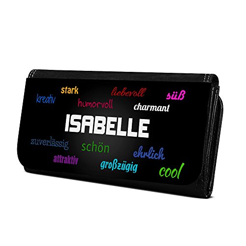 Geldbörse mit Namen Isabelle - Design Positive Eigenschaften - Brieftasche, Geldbeutel, Portemonnaie, personalisiert für Damen und Herren von digital print