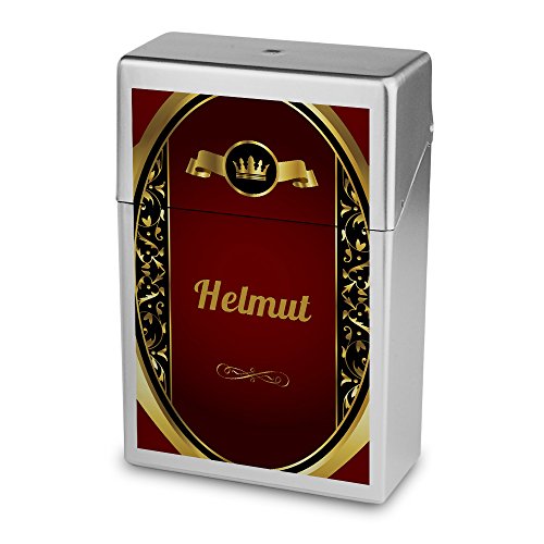 Zigarettenbox mit Namen Helmut - Personalisierte Hülle mit Design Wappen - Zigarettenetui, Zigarettenschachtel, Kunststoffbox von digital print