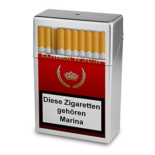 Zigarettenbox mit Namen Marina - Personalisierte Hülle mit Design Zigarettenbox - Zigarettenetui, Zigarettenschachtel, Kunststoffbox von digital print