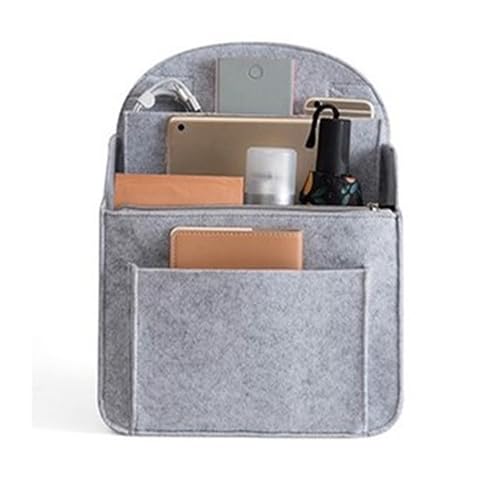 dijiusidy Wanderrucksack Organizer für Damen aus Filz, Outdoor Partner Organizer mit Mehreren Taschen, Filz Rucksacktasche, hell dunkel 27 * 19.5cm von dijiusidy