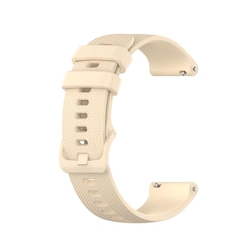 diloy Silikonarmband Kompatibel mit Amazfit Pace, Stratos, GTR2, GTR2e, GTR3, GTR3Pro, GTR4 Schnellverschluss. 22mm BR42 Creme 22mm von diloy