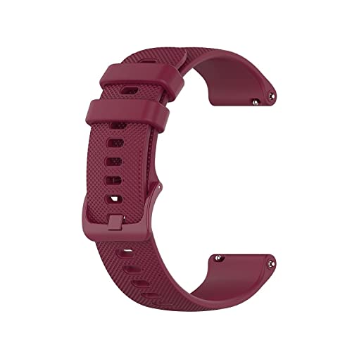 diloy Silikonarmband Kompatibel mit Amazfit Pace, Stratos, GTR2, GTR2e, GTR3, GTR3Pro, GTR4 Schnellverschluss. 22mm BR42 Bordeaux 22mm von diloy