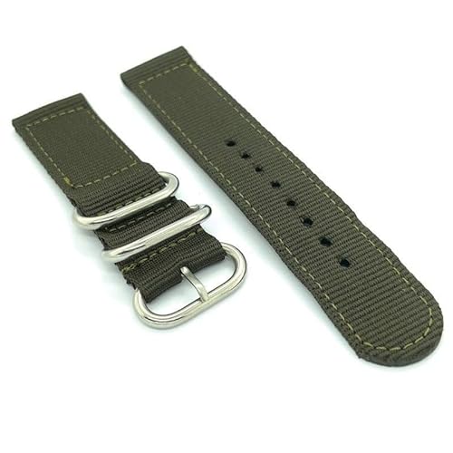 diloy Nylon-Uhrenarmband kompatibel mit Amazfit Bip GTS GTR (42mm). Modell 408/20mm Militärgrün 20mm von diloy