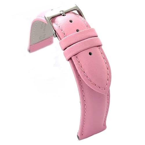 diloy Uhrenarmband aus Leder Ref 302 Hell-Pink 20mm von diloy