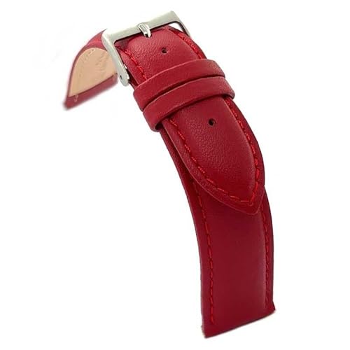 diloy Uhrenarmband aus Leder Ref 302 Bordeaux 22mm von diloy