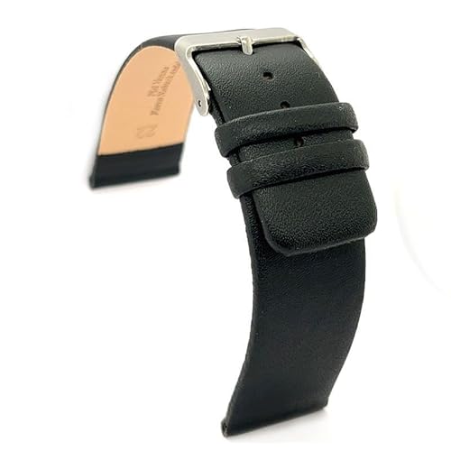 diloy Uhrenarmband aus Leder Ref 327 Schwarz 20mm von diloy