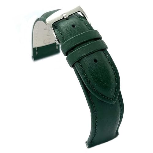 diloy Lederarmband für klassische Uhr – Glattes Rindsleder mit Nähten, gepolstert, Edelstahlschließe – Größen 8mm, 10mm, 12mm, 14mm, 16mm, 18mm, 19mm, 20mm, 22mm, 24mm 302 Militärgrün 24mm. diloy Lederarmband für klassische Uhr – Glattes Rindsleder mit Nähten, gepolstert, Edelstahlschließe – Größen 8mm, 10mm, 12mm, 14mm, 16mm, 18mm, 19mm, 20mm, 22mm, 24mm 302 Militärgrün 24mm. von diloy