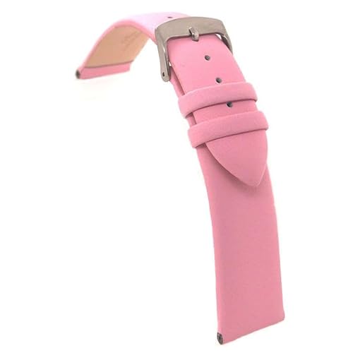 diloy Lederarmband für Dresswatch – Rindsleder ohne Nähte, gepolstert, minimalistisches und elegantes Design, Edelstahlschließe – Größen 12mm, 14mm, 16mm, 18mm, 20mm, 22mm 301 Hell-Pink 20mm diloy Lederarmband für Dresswatch – Rindsleder ohne Nähte, gepolstert, minimalistisches und elegantes Design, Edelstahlschließe – Größen 12mm, 14mm, 16mm, 18mm, 20mm, 22mm 301 Hell-Pink 20mm von diloy