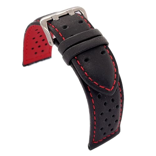 diloy Rally uhrenarmband leder Oberfläche mit Löchern Futter und Nähte in Farbe 18mm 20mm 22mm 24mm Ref. 380 von diloy
