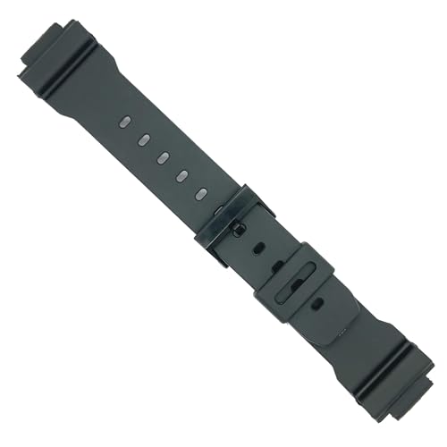 diloy Uhrenarmband Kompatibel mit Casio G-5600, GLX-5600, GW-M5600, GLS-5600, GW-5000 Ref 194P3 - Polyurethan, Schwarz, 16 Millimeter von diloy