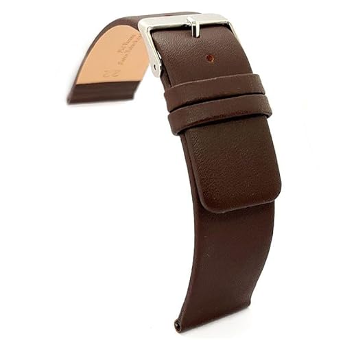 diloy Uhrenarmband aus Leder Ref 327 Dunkelbraun 20mm von diloy