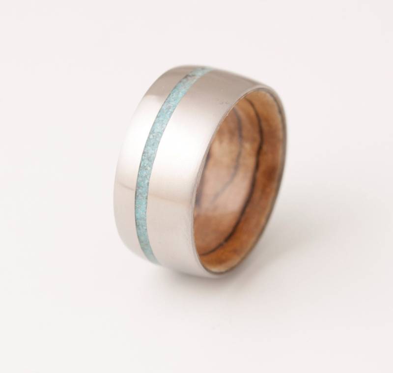 Türkisring/Spaltahorn Und Titan Ring // Herrenring Ehering von dimaltagioielli