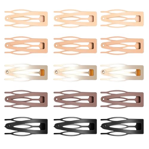 Dinghaole 15-Stück-Set Mit Doppelklemmen - 5-farbige Klemmen-Set - Kraftvolle Haarklemmen Und Haarklemmen Für Frauen von dinghaole