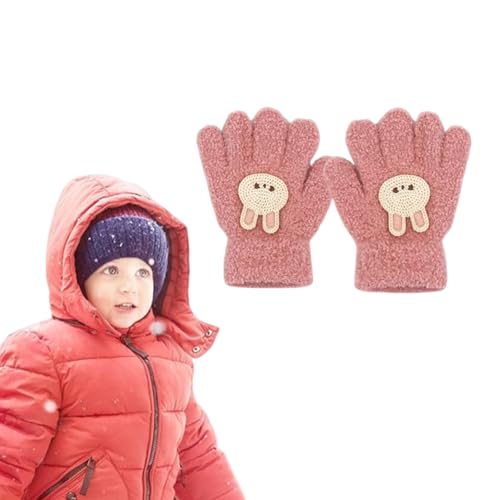 dinghaole 1 Paar Kinder Winter Handschuhe, Süße Fäustlinge Baby Kleinkind Süße Handschuhe Kinder, Kinder Cartoon Fausthandschuhe Warme Strickhandschuhe für Mädchen im Alter von 1-3 Jahren von dinghaole