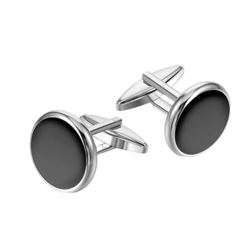 dinghaole Manschettenknöpfe Herren Schwarz, Manchettenknoepfe Hochzeit Klassische Manschettenknöpfe Cufflinks, Ideal für Formelle Hemden, Dinner Jackets, Anzüge und Business Attire, Smoking von dinghaole