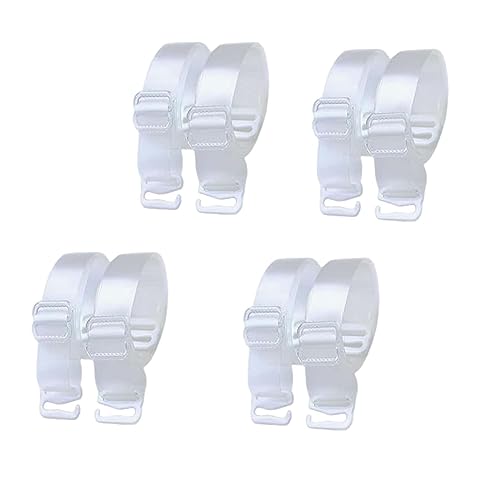dinghaole Unsichtbare Klare BH-Träger, 4 Paar 22-40 cm Verstellbare Transparente Ersatz-BH-Träger - Unsichtbarer, Verstellbarer durchsichtiger BH-Träger für alle Arten von BHS von dinghaole