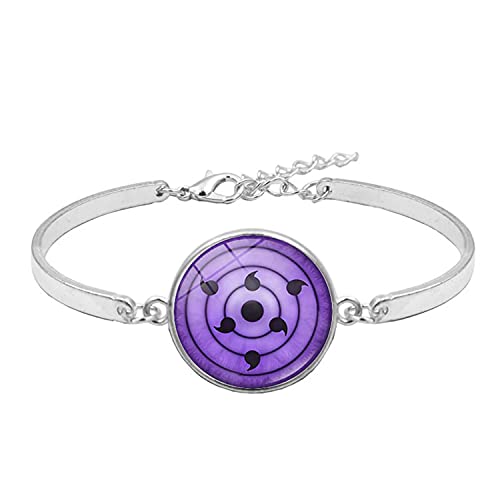 Sharingan Eye Armband Anime Cartoon Charms für Armbänder Uchiha Clan Rinnegan Kakashi Cosplay Schmuck Herren Damen Geschenk von dingyue