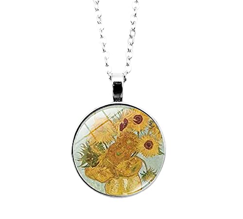 Van Gogh Gustav Klimt Malerei-Schmuck-Set, Sternennacht, Glaskuppel, Ohrringe, Halskette, Armbänder für Damen, Vintage-Schmuck, Metall von dingyue