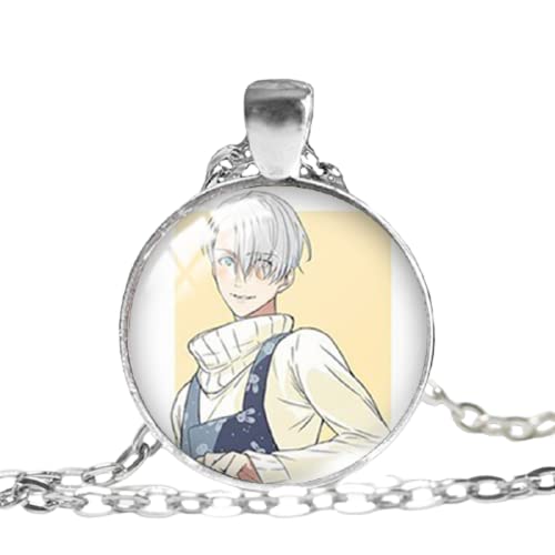 New Yuri On Ice Anhänger Halskette Anime Victor Anhänger Runde Glas Foto Halsketten 25 mm Schmuck Geschenke Fächer von dingyue
