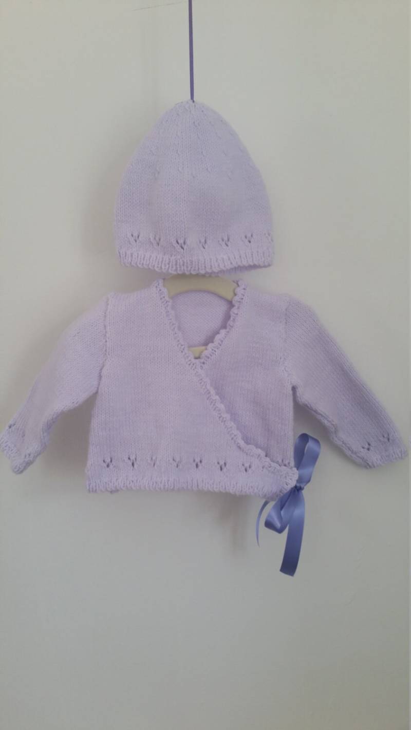 Primaballerina Zeilenumbruch Stil Cardigan. 0-6 Monate von dinkydonkeydesigns