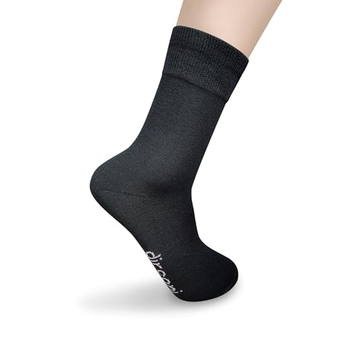 dirconi - 6 Paar Premium Bambus Business Socken Herren 40-43 Schwarz Damen Unisex, extra Lang, atmungsaktiv, feuchtigkeitsregulierend, geruchshemmend, Strümpfe Anzugsocken von dirconi