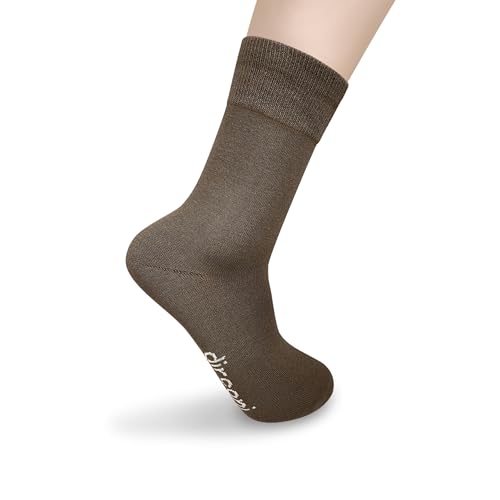 dirconi - 6 Paar Premium Bambus Business Socken Herren 40-43 Braun Damen Unisex, extra Lang, atmungsaktiv, feuchtigkeitsregulierend, geruchshemmend, Strümpfe Anzugsocken von dirconi