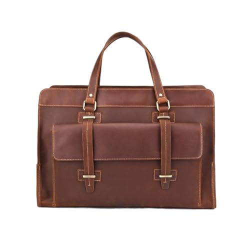 direfly Herrenhandtaschen Aktentaschen aus echtem Leder Gepäck Reisetaschen Tragetaschen Sporttaschen(Yellow) von direfly