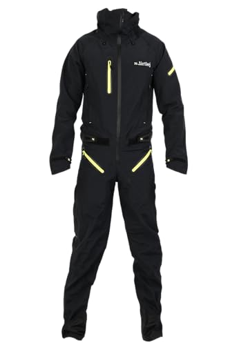 dirtlej dirtsuit core edition graphite/lemon v.6, Matschoverall für Mountainbiker Herren (graphite/lemon, XL) von dirtlej