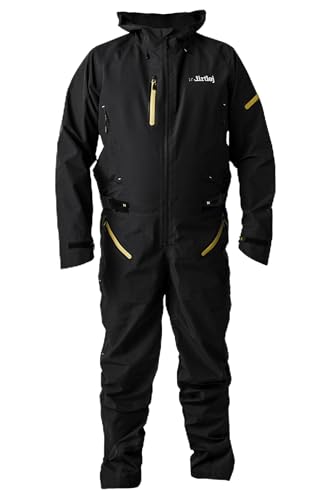 dirtlej dirtsuit core edition loose v.2 graphite/honey, Matschoverall für Mountainbiker Herren in Kurzgröße (graphite/honey, XL) von dirtlej